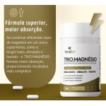 TRIO.MAGNÉSIO - Longa Duração: 2 Meses de Uso, Bisglicinato - Dimalato - Taurato, 260mg Alta Concentração,120 Cápsulas, Fortalvit - Imagem 2