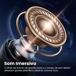Tranya M20 Fones de Ouvido Bluetooth - 30 Horas de Bateria, À Prova de Suor, App Personalizável, Drivers de 14.2 mm com Graves Potentes, Microfone para Chamadas Claras - Preto Cósmico - Imagem 2