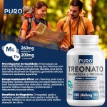 Treonato Puro Nutrition Magnésio + L-Treonina, Alto Teor de Magnésio por Porção, 180 Cápsula - Imagem 2