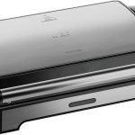 WAP Sanduicheira Grill em Inox WS1000 2 em 1 com Abertura 180° e Coletor de Gordura Removível, Antiaderente 1000W 127V