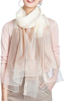 WINCESS YU Cachecol de seda de amoreira de cor sólida para mulheres, cobertor macio, xale de praia, cachecóis de gaze e envoltórios para todas as estações