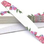 10 lixa de unha profissional lixas de unhas reutilizáveis placa de esmeril dupla face (grão 100/180) ferramentas de estilo de unha para casa e salão de beleza, presentes de Natal para mulheres, rosa