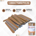 100 Lixas Unha Mini Descartáveis Manicure Pedicure 8 Cm Salão Profissional Beleza Cutícula Unha Podóloga Brinde Mimo Outubro Rosa Eventos Marca Monolo Multishop (Parda, unidade, 100, Grão 100/180) - Imagem 2