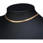 Gargantilha Colar Feminino Fita Laminada Dourado Em Aço Inox - Imagem 2
