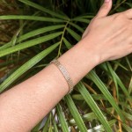 Pulseira Bracelete Esteira Malha Folheada Ouro 18k - Imagem 3