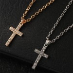 Colares femininos cor prata presente festa estilo coreano diamante strass pingente cor dourada gargantilha clavícula (ouro) - Imagem 5