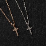Colares femininos cor prata presente festa estilo coreano diamante strass pingente cor dourada gargantilha clavícula (ouro) - Imagem 6