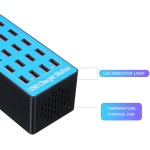 Carregador Inteligente USB com 20 Portas Adaptador de Energia de Compatibilidade Universal Estação de Carregamento para Família e Uso de Escritório POPQ - Imagem 3