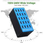 Carregador Inteligente USB com 20 Portas Adaptador de Energia de Compatibilidade Universal Estação de Carregamento para Família e Uso de Escritório POPQ - Imagem 6