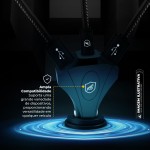 Gshield Carregador Veicular Turbo Tank 18W com 2 portas USB A + 1 Tipo C, Carregamento Rápido e Função Martelo de Segurança, Preto - Imagem 4