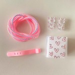 Kit Protetor De Cabo E Carregador Capa Celular Coração Rosa - Imagem 5
