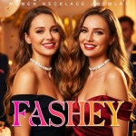 Fashey Gargantilha com strass, colar de cristal brilhante, colares delicados, joias femininas - Imagem 5