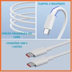 Carregador Turbo Compativel iPhone 15 e Galaxy IOS/Android, 45W Fonte Entrada Tipo-C e USB + Cabo USB-C Fast Charge - Premium® 1 ano Garantia - Imagem 5