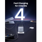 Ugreen USB-A+3*USB-C 100W GaN Tech Fast Charger EU Black CD226 - Imagem 4