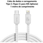 Carregador Rapido Lelong compatível Celulares IOS USB-C Lightning iPhone 7 8 9 X XR 11 12 13 e iPhone 14 - Imagem 3
