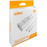 Carregador Rapido Lelong compatível Celulares IOS USB-C Lightning iPhone 7 8 9 X XR 11 12 13 e iPhone 14 - Imagem 6