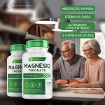 Magnesio Treonato Puro Concentrado Formula Importada 500Mg 120Cáps - Ecomev - Imagem 3