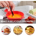 Conjunto de 2 panelas de ovo para micro-ondas, omelete de ovo rápido, sanduicheira de café da manhã, lavável na lava-louças, utensílios de cozinha (vermelho) - Imagem 6