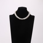 Colar feminino de pérolas, boêmio, barroco, gargantilha de pérola, joia de casamento, presente para mulheres, Large, Pérola, Sem Pedra Preciosa - Imagem 3