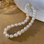 Colar feminino de pérolas, boêmio, barroco, gargantilha de pérola, joia de casamento, presente para mulheres, Large, Pérola, Sem Pedra Preciosa - Imagem 6