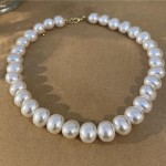 Colar feminino de pérolas, boêmio, barroco, gargantilha de pérola, joia de casamento, presente para mulheres, Large, Pérola, Sem Pedra Preciosa - Imagem 7