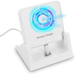 Carregador por indução 10w com stand de apoio para celulares e outros dispositivos com carregamento QI wireless sem fio, Cabos & Plugs - Imagem 3