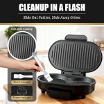 Mini churrasqueira dupla, sanduicheira de café da manhã, hambúrguer, prensa de hambúrguer, churrasqueira Panini, churrasqueira elétrica pequena, ideal para fazer café da manhã, almoço e - Imagem 5