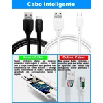 Cabo Micro USB V8 1M e Fonte Carregador de Parede Para Carga Rapida e Transferencia de Dados 5.1A Alta velocidade, Com 2 Saidas USB 25,5W Smart Charger, P/Celular e Dispositivos - Imagem 4