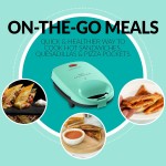 Nostalgia Sanduicheira pessoal MyMini, prensa antiaderente Panini Press, Bolsos para Pizza, Quesadillas, Verde Menta - Imagem 3