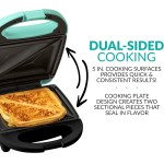 Nostalgia Sanduicheira pessoal MyMini, prensa antiaderente Panini Press, Bolsos para Pizza, Quesadillas, Verde Menta - Imagem 6