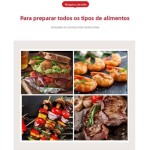 Sanduicheira Grill Elétrico Multifuncional, 750W, Antiaderente, Termostato, 110V/220V, 27x22x9cm - Imagem 3