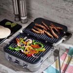 Cuisinart Panini Prensa, chapa de aço inoxidável, sanduicheira e muito mais, 5-IN-1, GR-4NNAS - Imagem 3
