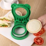 Sanduicheira inquebrável, sanduicheira com bolso em forma de círculo de 9,8 cm, cortador de sanduíche para crianças, café da manhã e lancheiras (verde) - Imagem 5