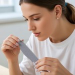 Lixas de unha (10 peças) Grão 100/180, placa de esmeril dupla face para unhas de acrílico e gel, lixas reutilizáveis para manicure em casa e salão de beleza (meia lua) - Imagem 5