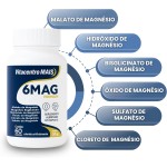 6 Mag Premium 6 Tipos De Magnésio Alta Absorção 60 Cápsulas - Imagem 4