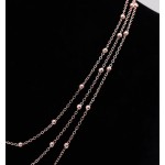 Colar com pingente de borla de corrente longa com gargantilha de camada MOLOCH para mulheres, meninas, feito à mão, estação de contas, colar com pingente corrente joia colar Prata - Imagem 4