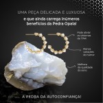 Brinco Argola Feminino com Pedra Opala Natural e Zircônias "Classic Fine" – Banhado a Ouro 18k – Acessório Elegante – Joia Clássica e Sofisticada – Acompanha Bolsa de Veludo - Imagem 6