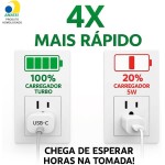 Carregador Turbo Tipo C Compatível com iPhone 15, 15 pro, 15 Pro Max, iPhone 16, 16 pro, 16 pro Max, Samsung Galaxy, IOS/Android Turbo + Cabo USB-C Ultra Rápido de 1M Premium - Imagem 3