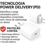 Carregador Turbo Tipo C Compatível com iPhone 15, 15 pro, 15 Pro Max, iPhone 16, 16 pro, 16 pro Max, Samsung Galaxy, IOS/Android Turbo + Cabo USB-C Ultra Rápido de 1M Premium - Imagem 6