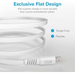 Cabo Iphone/Cabo Lightning I2GO Certificado MFi 1,2m 2,4A PVC Flexível Flat Branco - I2GO Basic - Imagem 3
