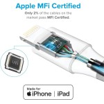 Cabo Iphone/Cabo Lightning I2GO Certificado MFi 1,2m 2,4A PVC Flexível Flat Branco - I2GO Basic - Imagem 4