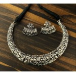 Colar gargantilha indiana afegã hasli prata oxidada tribal boho declaração kutchi joias femininas - Imagem 4