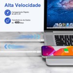 Cabo USB-C para Lightning 3A 20W 1 Metro Branco, Tipo C Cabo de Carregamento para iPhone 13/13 Pro /12/12 Pro/Pro Max/11/11 Pro/XS/Max/XR/X /8 /8Plus - Imagem 4