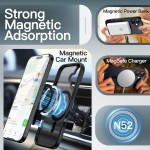 JETech Capa Magnética para iPhone 17 6,3 Polegadas Compatível com MagSafe, Case de Telefone Traseira Fosca Translúcida, Fina e Minimalista À Prova de Choque (Preto) - Imagem 3