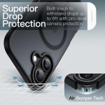 JETech Capa Magnética para iPhone 17 6,3 Polegadas Compatível com MagSafe, Case de Telefone Traseira Fosca Translúcida, Fina e Minimalista À Prova de Choque (Preto) - Imagem 4