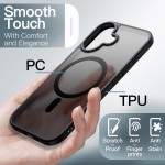 JETech Capa Magnética para iPhone 17 6,3 Polegadas Compatível com MagSafe, Case de Telefone Traseira Fosca Translúcida, Fina e Minimalista À Prova de Choque (Preto) - Imagem 5