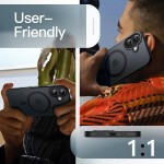 JETech Capa Magnética para iPhone 17 6,3 Polegadas Compatível com MagSafe, Case de Telefone Traseira Fosca Translúcida, Fina e Minimalista À Prova de Choque (Preto) - Imagem 7