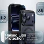 JETech Capa Magnética para iPhone 17 Pro Max 6,9 Polegadas Compatível com MagSafe, Case de Telefone Traseira Fosca Translúcida, Fina e Minimalista À Prova de Choque (Preto) - Imagem 6