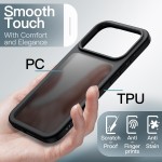 JETech Capa Fosca para iPhone 17 Pro Max 6,9 Polegadas, Proteção Contra Quedas de Nível Militar, Case Minimalista com Parte Traseira Translúcida Matte, Anti-Impressão Digital (Preto) - Imagem 4