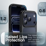 JETech Capa Fosca para iPhone 17 Pro Max 6,9 Polegadas, Proteção Contra Quedas de Nível Militar, Case Minimalista com Parte Traseira Translúcida Matte, Anti-Impressão Digital (Preto) - Imagem 5